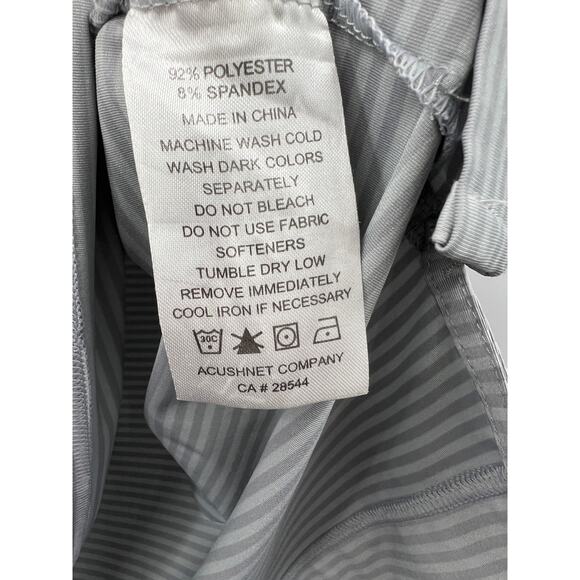 Foot Joy Shirt Mens‎ Large Gray Striped Short Sleeve Collared Golf Polo Top - Picture 6 of 10